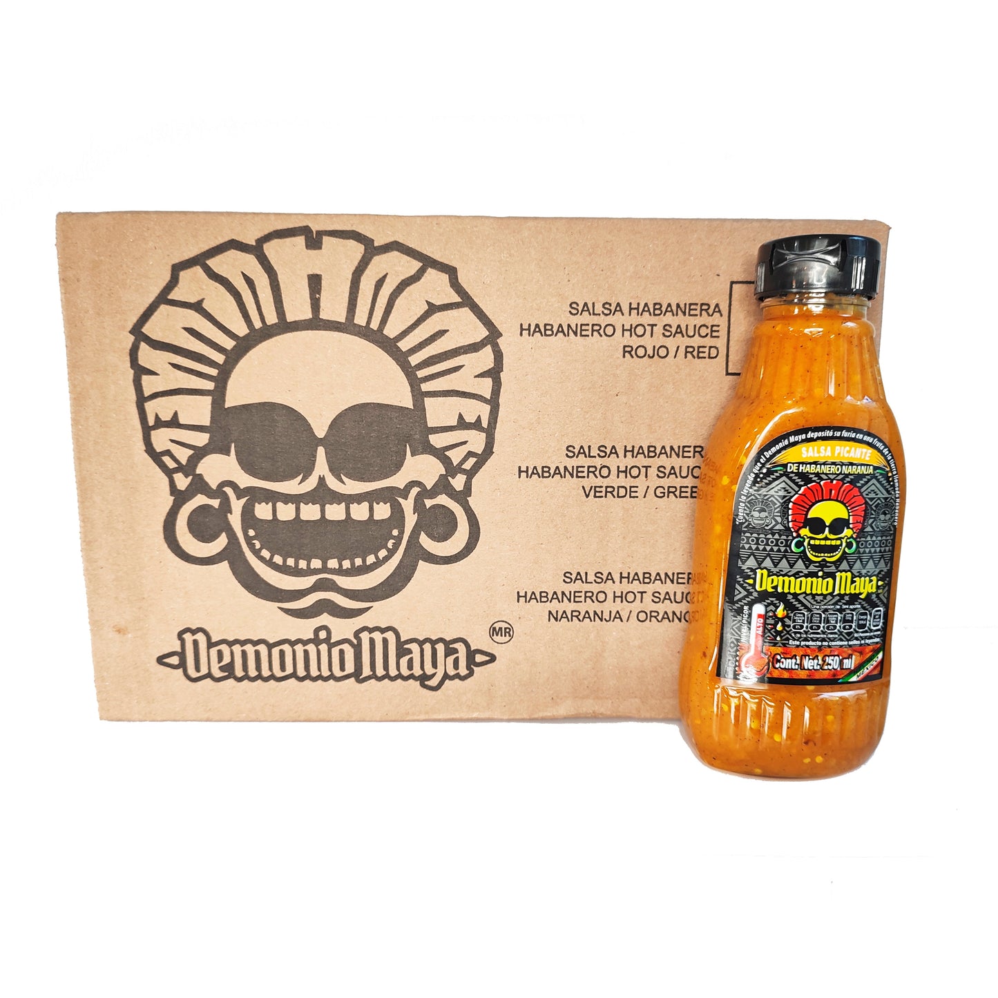 6 Salsas Habanero Naranja - Demonio Maya