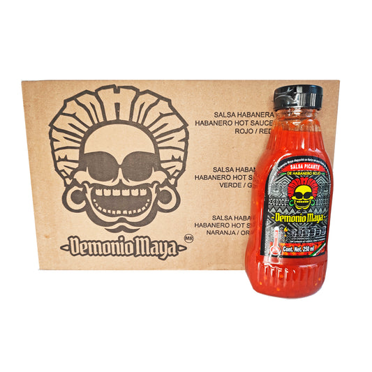 12 Salsas Habanero Rojo - Demonio Maya