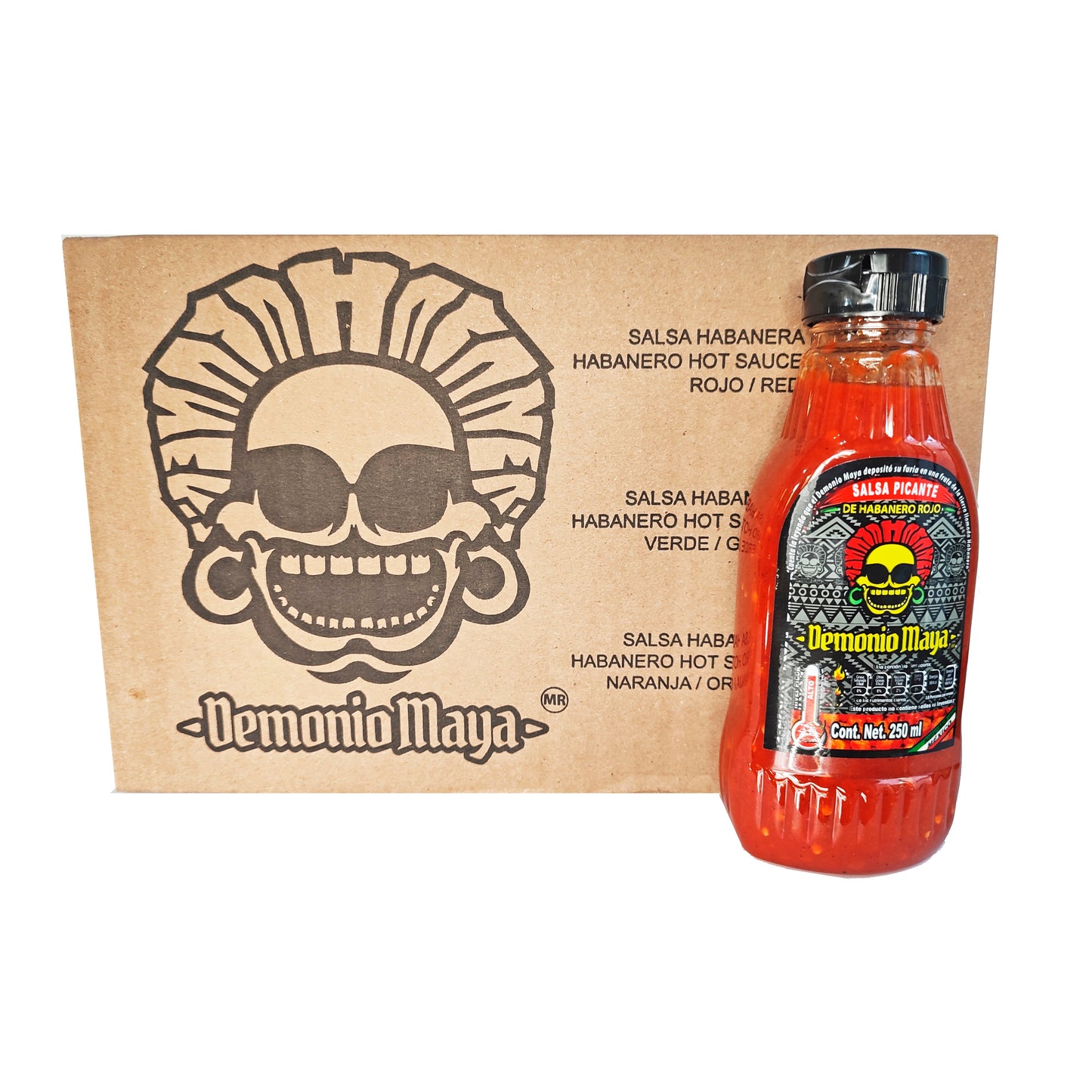 6 Salsas Habanero Rojo - Demonio Maya