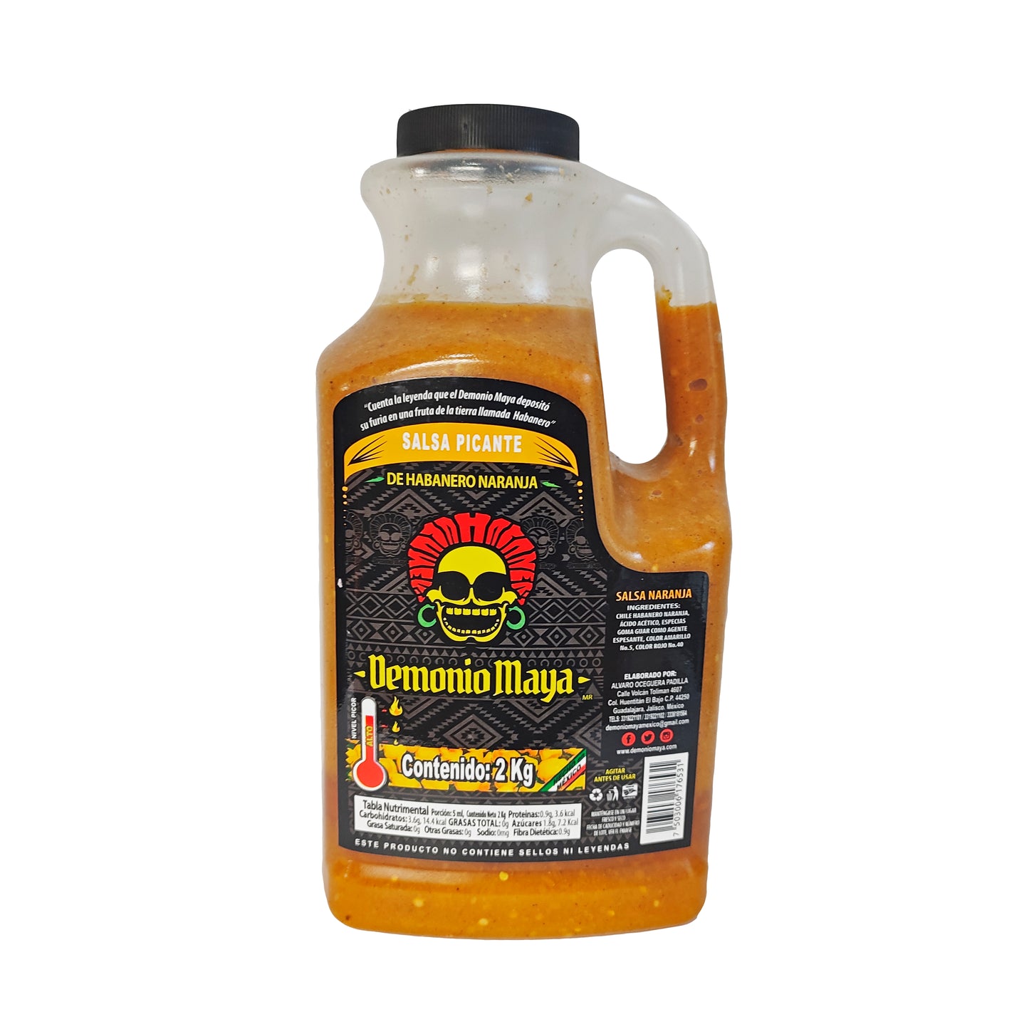 Salsa Demonio Maya Habanero Naranja 2 kg